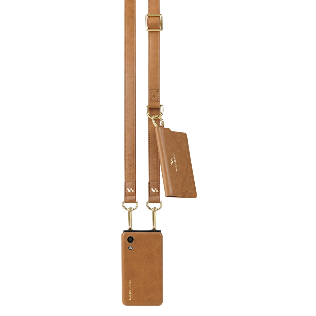 Wonder Phone women's leather set, worn crossbody