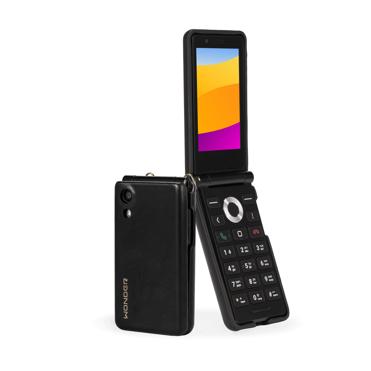 Wonder Phone women's leather set in Classic Black
