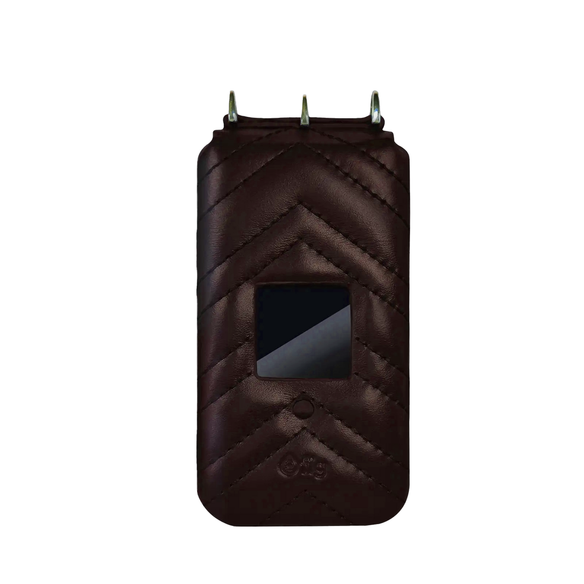 Fig Flip II leather crossbody case, maroon