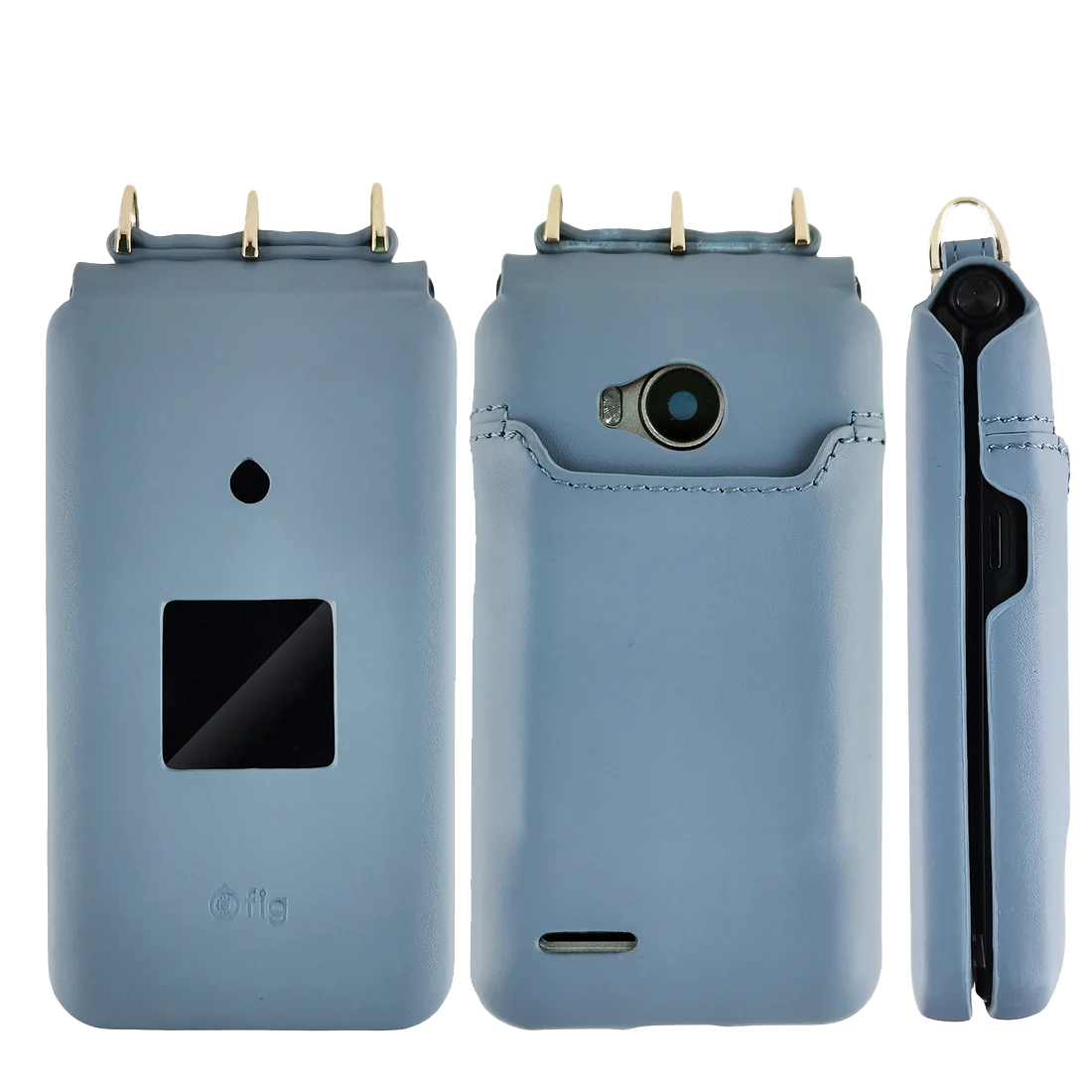 Fig Flip II genuine leather case, back