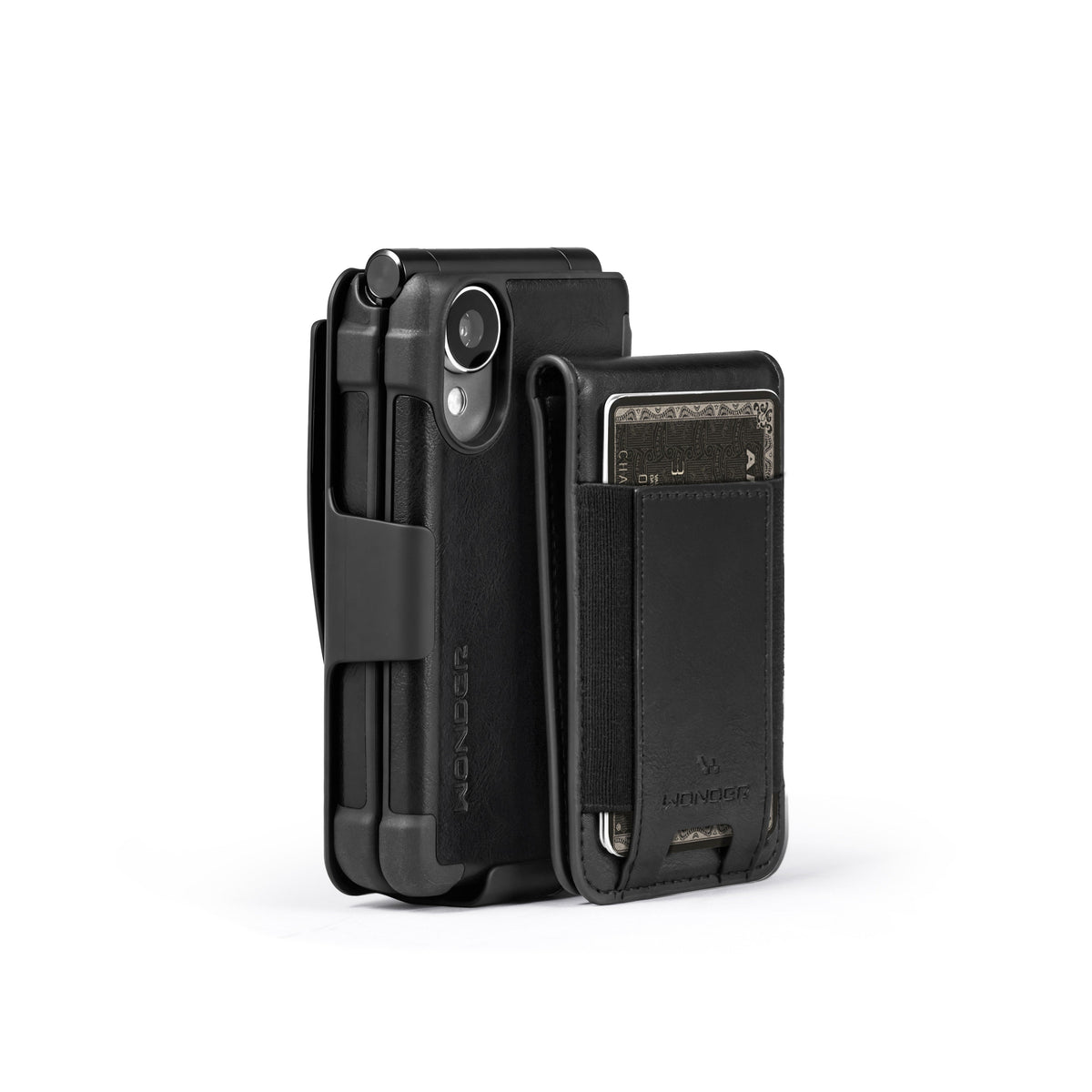 Wonder Phone men's leather case, detail